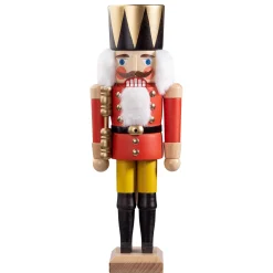 HODREWA Nutcrackers|Nutcracker "King", Red, 14.6 Cm