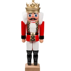 HODREWA Nutcrackers|Nutcracker "King" Red, 10.6 Inch