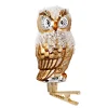 Poesie in Glas Glass Tree Decorations|Owl, Gold With Clip