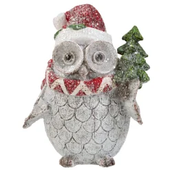 * Decorative Figurines|Owl With Christmas Cap