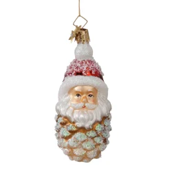 Poesie in Glas Glass Tree Decorations|Pinecone Santa