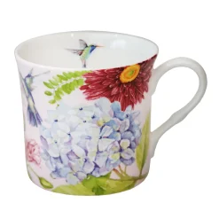 * Table Decorations|Porcelain Cup Flowers And Hummingbirds