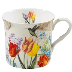 * Table Decorations|Porcelain Cup Tulips And Birds