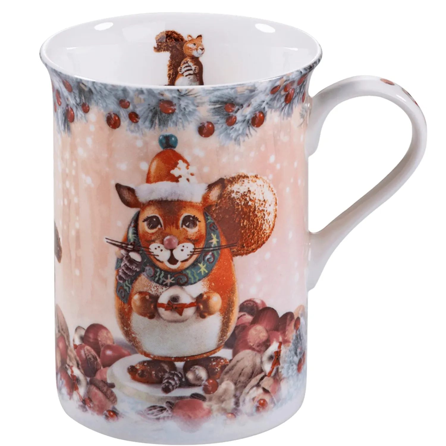 * Table Decorations|Porcelain Mug "Christmas Squirrel"