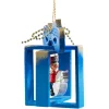 * Wood Tree Decorations|Present With Horseman, Blue
