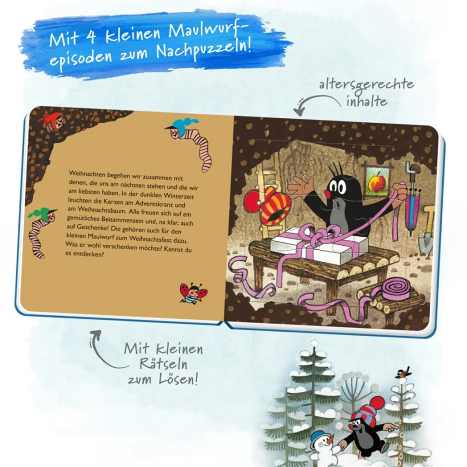 Trötsch Verlag Toys|Puzzle Book For Christmas "The Little Mole"