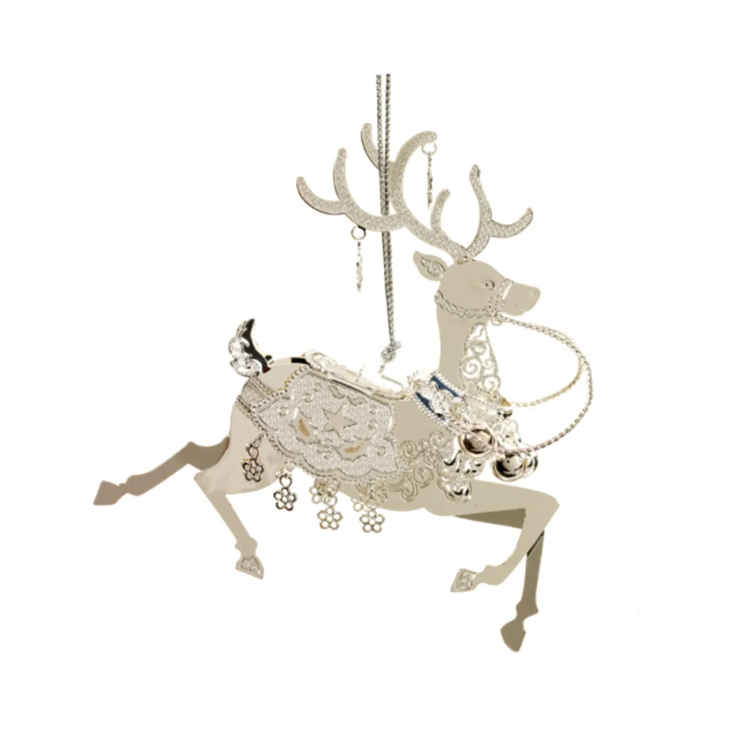 * Brass Tree Decorations|Reindeer, Silver-Plated