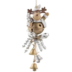 * Metal Tree Decorations|Reindeer With Bell