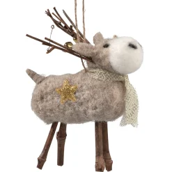 * Felt Tree Decorations|Reindeer With Scarf