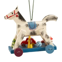 * Wood Tree Decorations|Rocking Horse