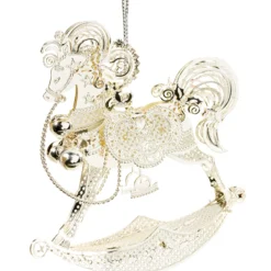* Brass Tree Decorations|Rocking Horse, Silver-Plated