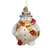 Poesie in Glas Glass Tree Decorations|Round Snowman
