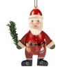 * Wood Tree Decorations|Santa