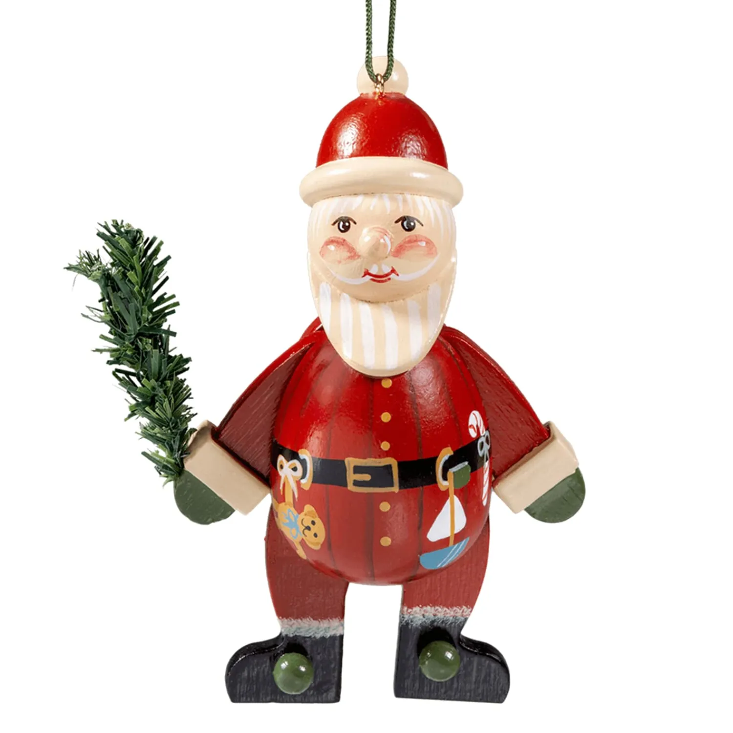 * Wood Tree Decorations|Santa