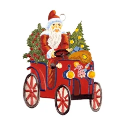* Pewter Tree Decorations|Santa In Car