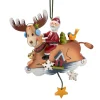 * Wood Tree Decorations|Santa On Reindeer