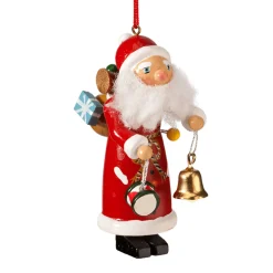 * Wood Tree Decorations|Santa With Bell And Drum