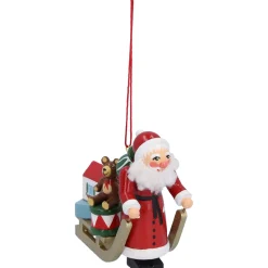 * Wood Tree Decorations|Santa With Sleigh