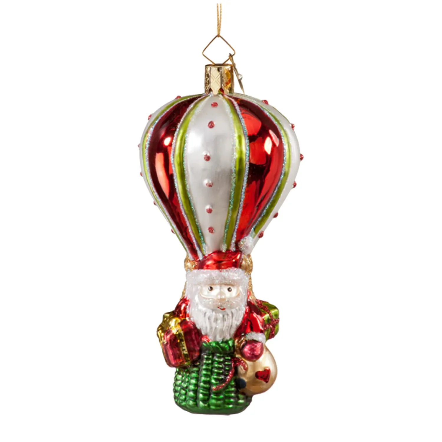 Poesie in Glas Glass Tree Decorations|Santa's Balloon Ride
