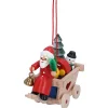 * Wood Tree Decorations|Santa's Gift Cart