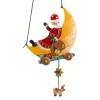 * Wood Tree Decorations|Santa's Moonride