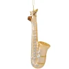 Poesie in Glas Glass Tree Decorations|Saxophone