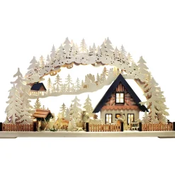 RATAGS Holzdesign Schwibbogen|Schwibbogen "Scene In Forest", 230V With Usb A Port