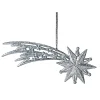 * Plastic Tree Decorations|Shooting Star With Silver Glitter