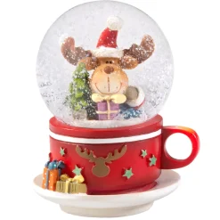 * Snow Globes|Snow Globe "Cup With Moose"