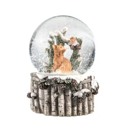 * Snow Globes|Snow Globe "Fox With Robin"