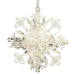 * Brass Tree Decorations|Snowflake, Silver-Plated