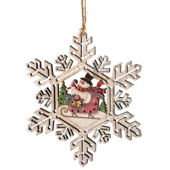 * Hanging Decorations|Snowflake With Snowman