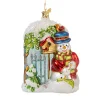 Poesie in Glas Glass Tree Decorations|Snowman At The Garden Gate