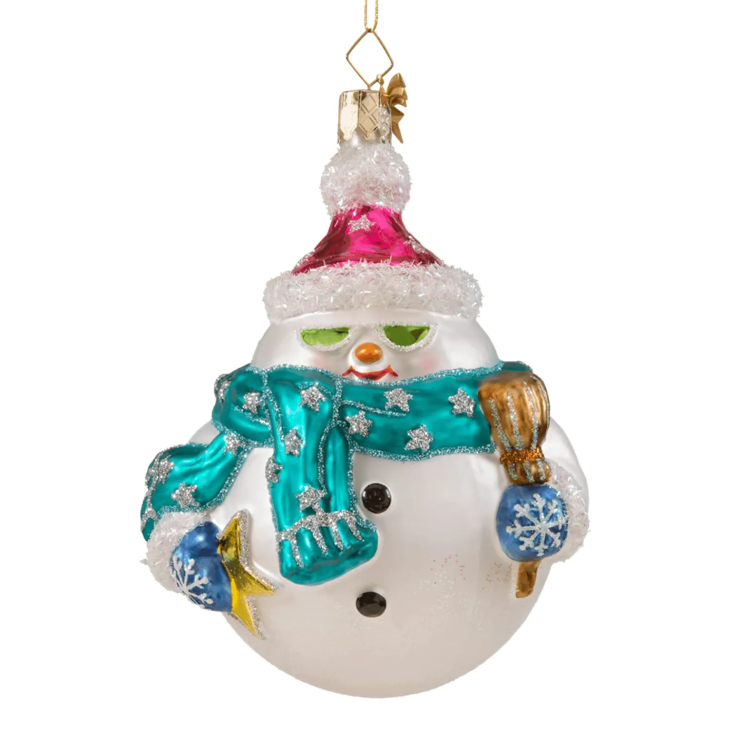 Poesie in Glas Glass Tree Decorations|Snowman Sunnyboy