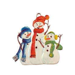 * Pewter Tree Decorations|Snowmen Trio