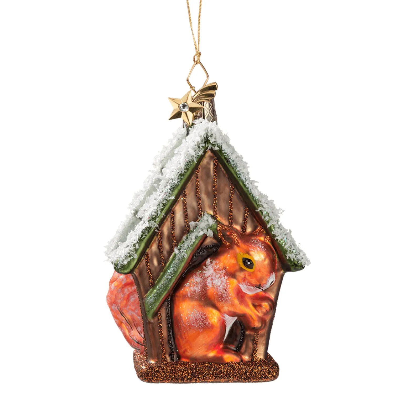 Poesie in Glas Glass Tree Decorations|Squirrel In Bird House