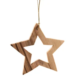 * Olive Wood Tree Decorations|Star, Olive Wood