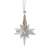 * Plastic Tree Decorations|Star With Glitter, Silver, 6 Cm