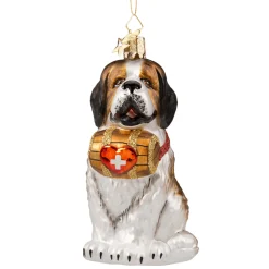 Poesie in Glas Glass Tree Decorations|St.Bernard Dog