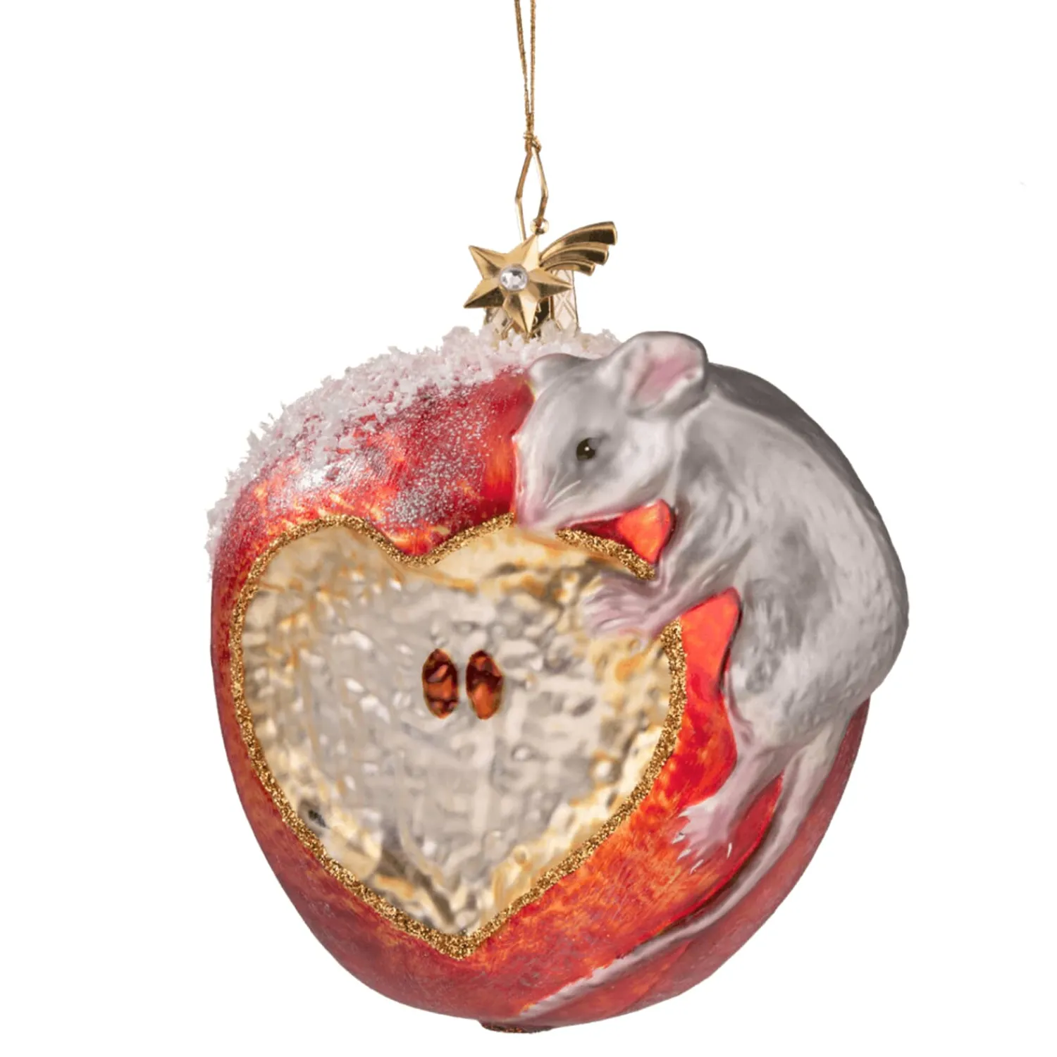 Poesie in Glas Glass Tree Decorations|Sweet Apple Mouse