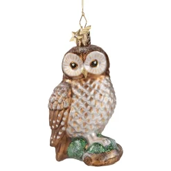 Poesie in Glas Glass Tree Decorations|Tawny Owl On Branch