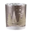 * Candle- & Tealight Holders|Tealight Holder "Deer In The Forest" Taupe, 10Cm