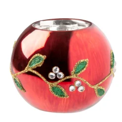 * Candle- & Tealight Holders|Tealight Holder "Glittering Mistletoe"