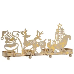* Candle- & Tealight Holders|Tealight Holder "Reindeer Sleigh", Gold