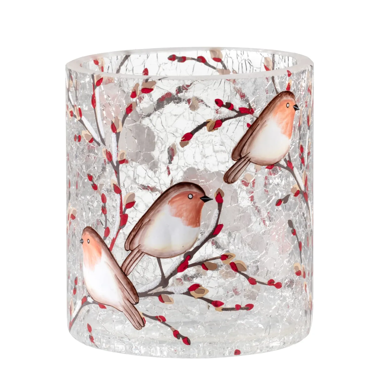 * Candle- & Tealight Holders|Tealight Holder "Robin Family", 10 Cm