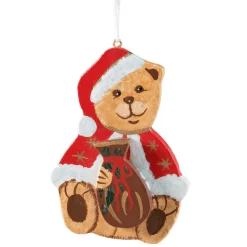 * Pewter Tree Decorations|Teddy With Gifts Bag