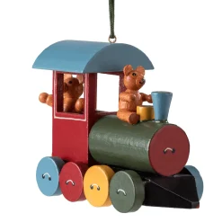 * Wood Tree Decorations|Train With Teddies