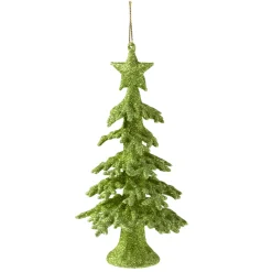 * Plastic Tree Decorations|Tree Ornament "Tree With Glitter", Light Green