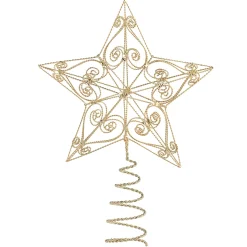 * Tree Topper|Tree Topper Filigree Star , Gold