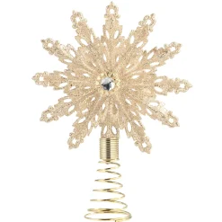 * Tree Topper|Tree Topper Snow Flake, Champagne